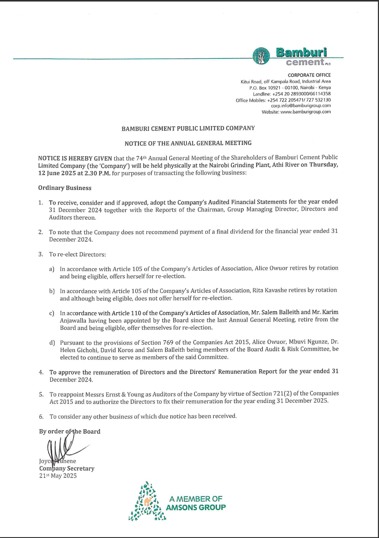 2025 AGM Notice