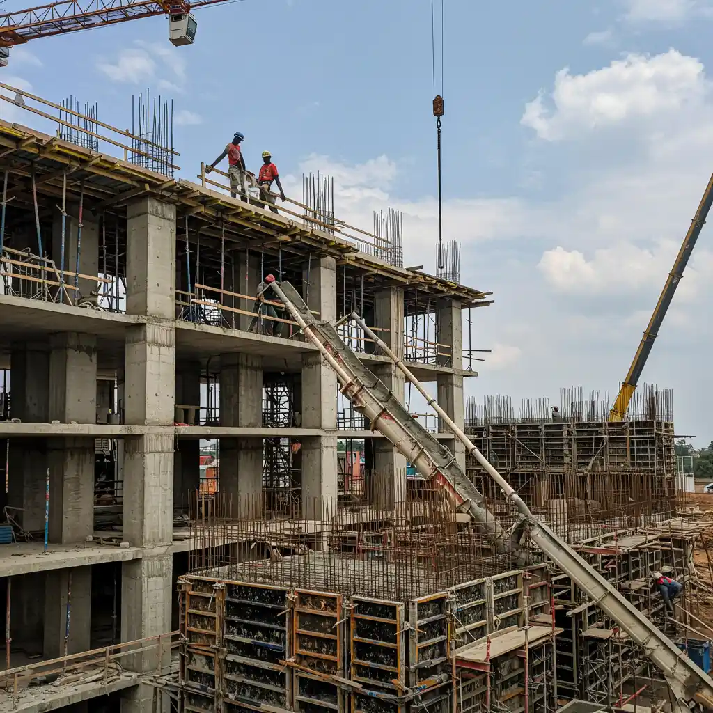 Bamburi Nguvu Cement for strong concrete reinforcement.