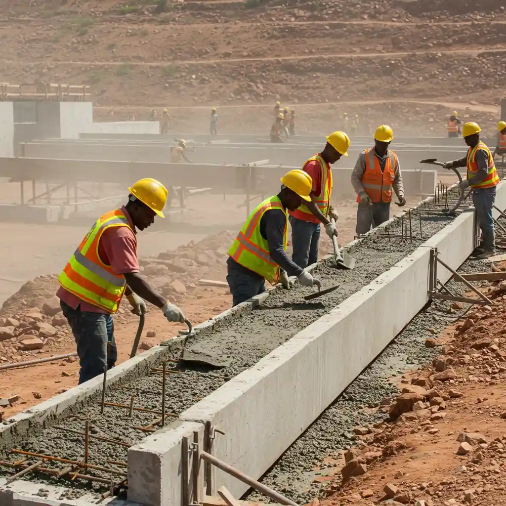 Producing Precast Concrete Beams for a Dam Project