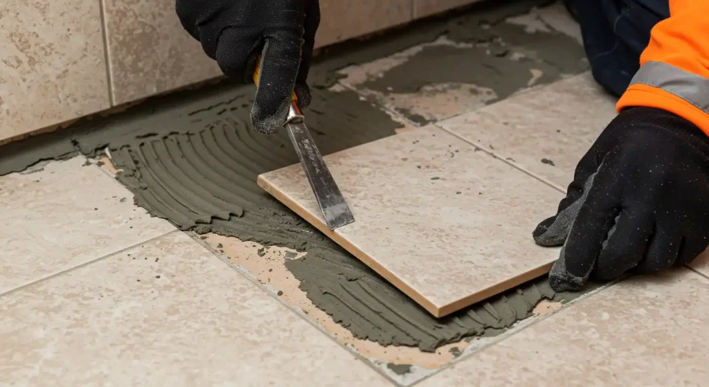 repairs and rehabilitation of tiles using bamburi seti 300 cement